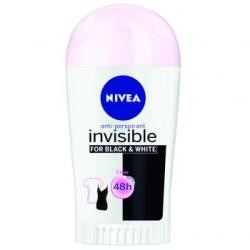 Nivea Invisible for Black & White Clear 48h deo stift 40ml