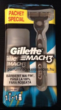 Gillette Mach3 ajándékcsomag (készülék + betét + borotvagél 75ml)