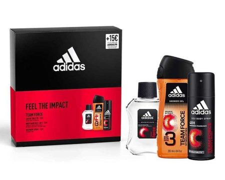 Adidas Team Force ajandékcsomag ( EDT 100ml + dezodor 150ml + tusfürdő 250ml )