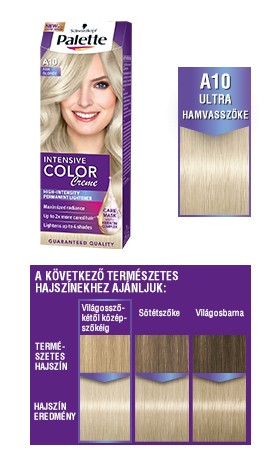 Schwarzkopf Palette Intensive Color Creme A10 Ultra hamvasszőke krémhajfesték