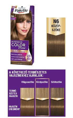 Schwarzkopf Palette Intensive Color Creme N6 Középszőke krémhajfesték