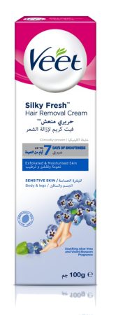 Veet Silky Fresh Sensitive Skin szőrtelenítő krém 100ml