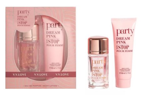 V.V.Love Party Dream Pink Non Stop ajándékcsomag ( EDP 30ml + Testápoló 50ml )
