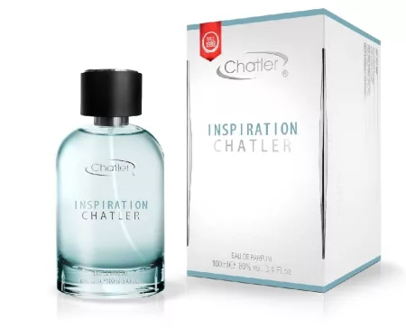 Chatler Inspiration EDP 100ml férfi parfüm világoskék üvegben fekete kupakkal és díszdobozzal - Chatler parfüm nagyker