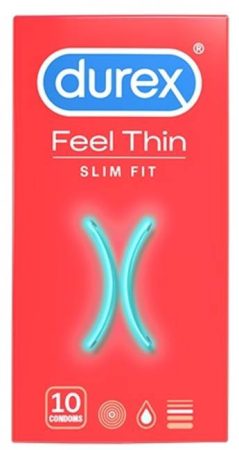 Durex Feel Thin Slim Fit Óvszer 10db