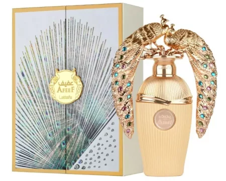 Lattafa Afeef EDP 100ml unisex arab parfüm exkluzív pávás kupakkal és díszdobozban - Lattafa parfüm nagyker