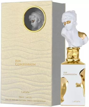 Lattafa Her Confession EDP 100ml női parfüm szobor formájú kupakkal és ablakos díszdobozzal - Lattafa parfüm nagyker