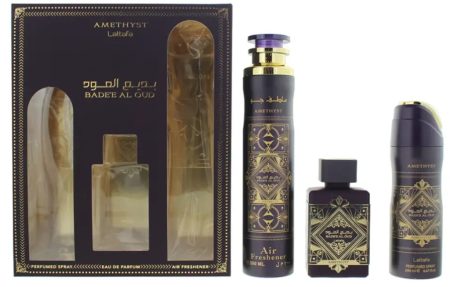 Lattafa Badee Al Oud Amethyst EDP 100ml + parfüm dezodor 200ml + lakásillatosító 300ml