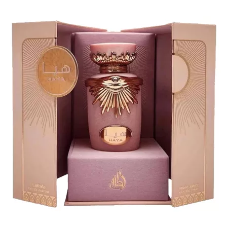 Lattafa Haya EDP 100ml női parfüm púderrózsaszín díszüvegben és szétnyitható díszdobozban - Lattafa parfüm nagyker
