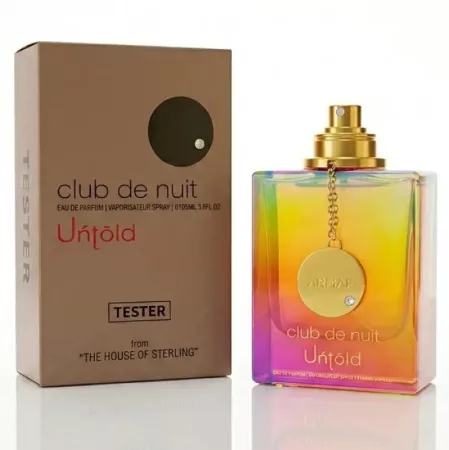 Armaf Club de Nuit Untold 105ml unisex teszter parfüm színjátszós üvegben és natúr barna dobozzal - Armaf parfüm nagyker