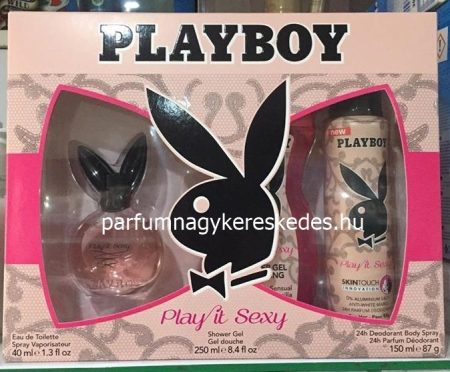 Playboy Play It Sexy ajándékcsomag ( EDT 40ml + tusfürdő 250ml + dezodor 150ml )